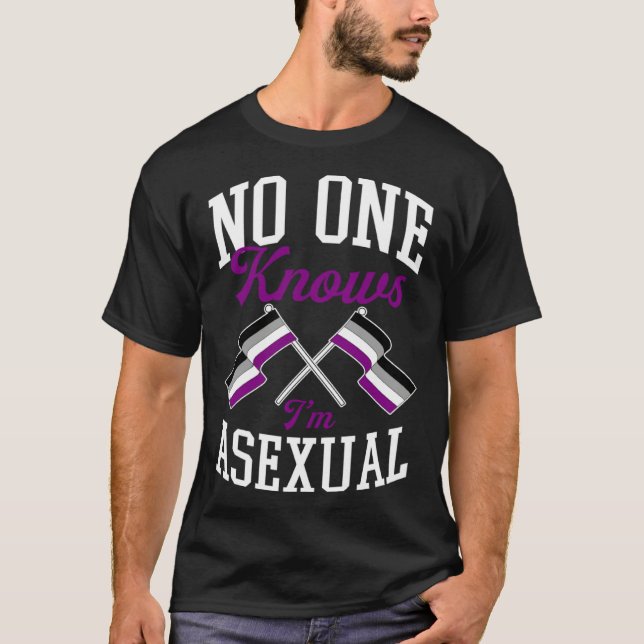 Camiseta No One Knows I m Asexual Pride Flag Cute Coming Ou (Anverso)