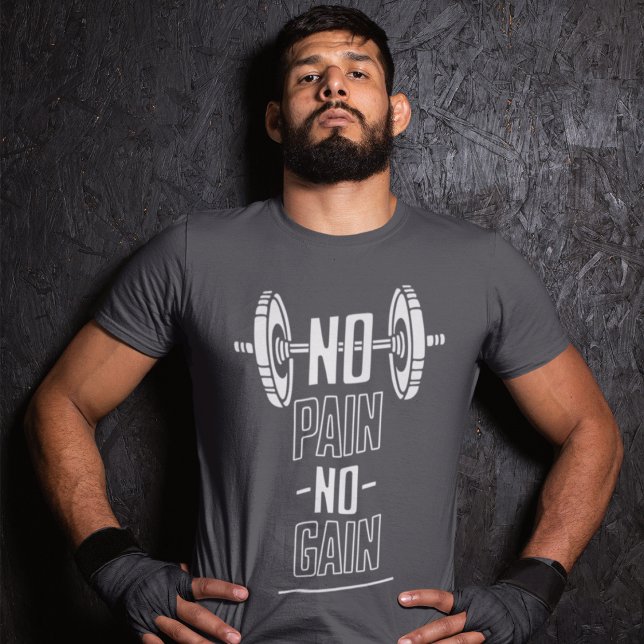 Camiseta No Pain No Gain Hantel Motiv (Subido por el creador)