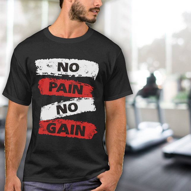 Camiseta No Pain No Gain Hombre Ejercicio (Subido por el creador)