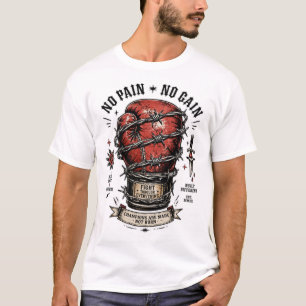Camiseta No Pain No Gain Motivación para Boxeo