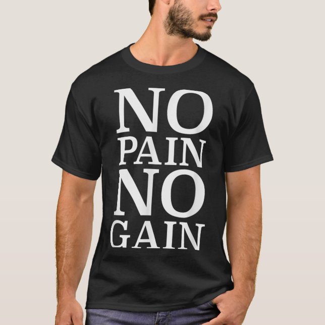 Camiseta No Pain No Gain Motivation  (Anverso)