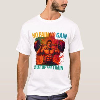 Camiseta No Pain No Gain Shut Up And Train T-Shirt