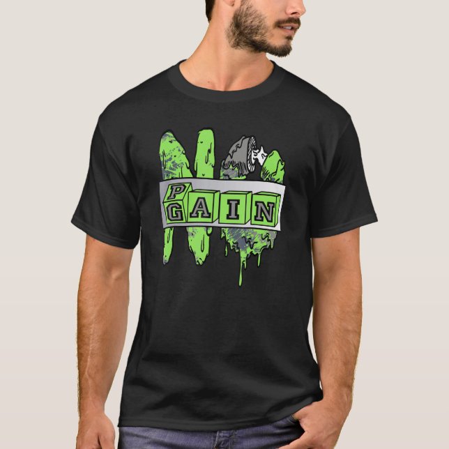 Camiseta No Pain No Gain Yup Retro Green Bean 5s Unisex Mat (Anverso)