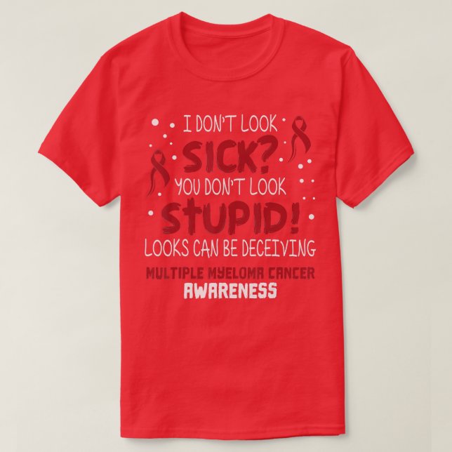 Camiseta No parezco enfermiza, conciencia de cáncer de miel (Diseño del anverso)