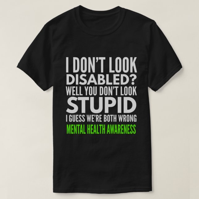 Camiseta No parezco una conciencia de salud mental divertid (Diseño del anverso)