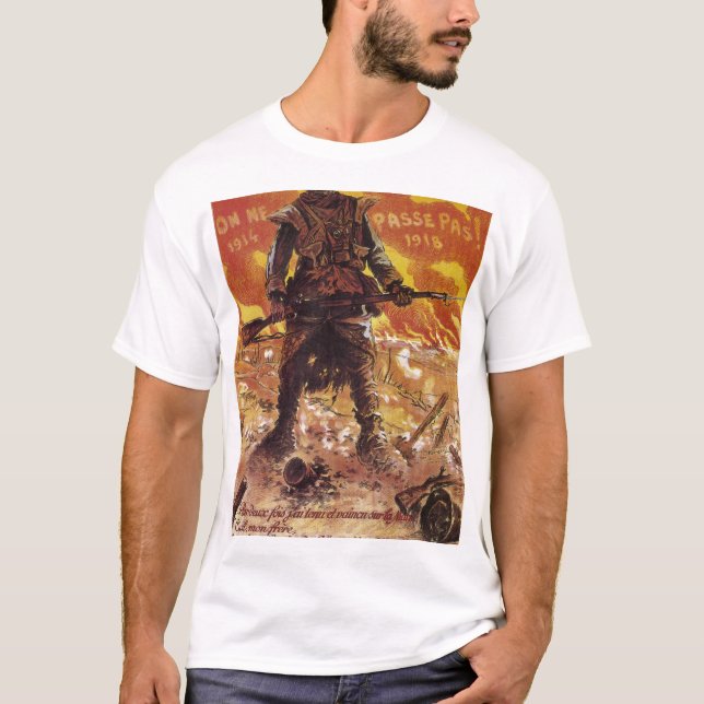 Camiseta ¡No pasará! (1918) posters del _Propaganda (Anverso)