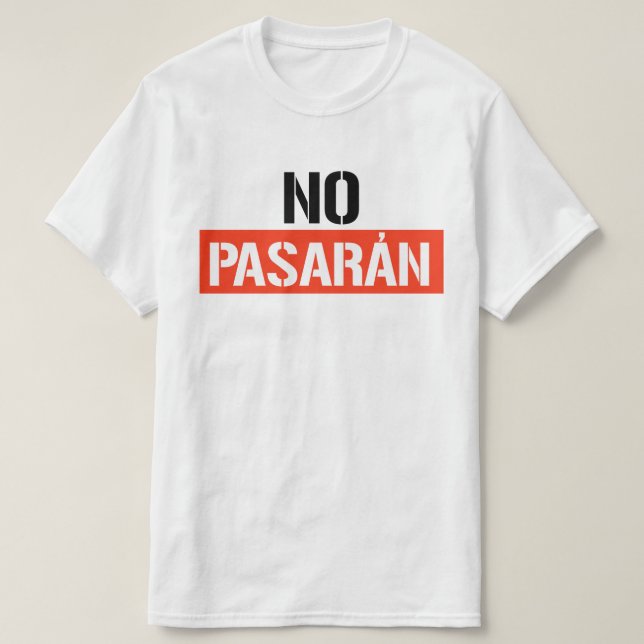 Camiseta No pasarán (Diseño del anverso)