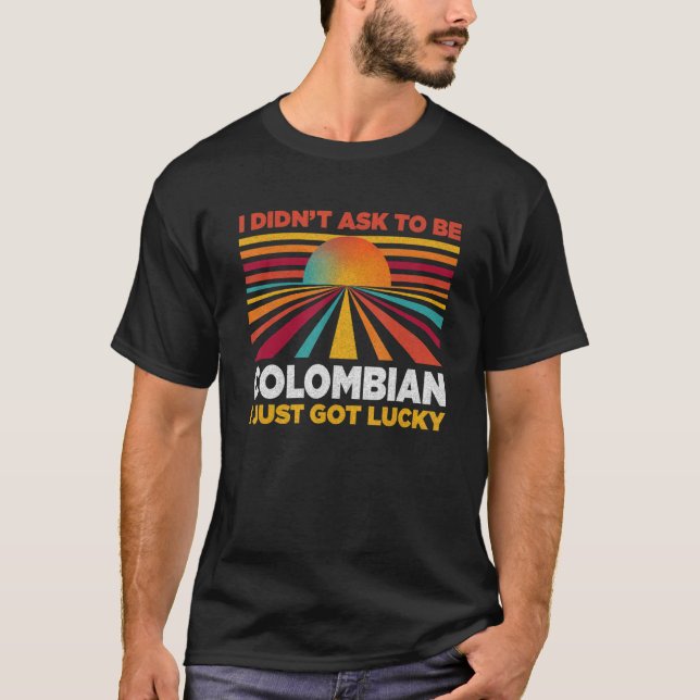 Camiseta No pedí ser humor patriótico colombiano (Anverso)