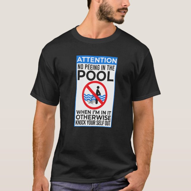 Camiseta No Pee En La Piscina Bañera Sarcástica (Anverso)