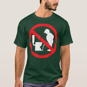 Camiseta No Peeing Lazy Halloween Costume Funny Pee Rótulo