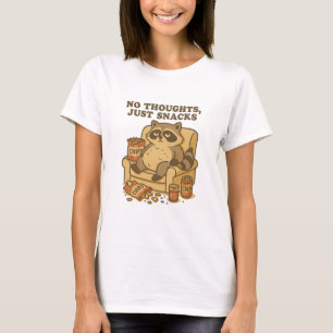 Camiseta No Pensamientos, Solo Snacks – Mapache Perezoso Vi