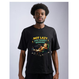Camiseta No Perezoso Solo Trabajando Apenas Chistoso Perezo