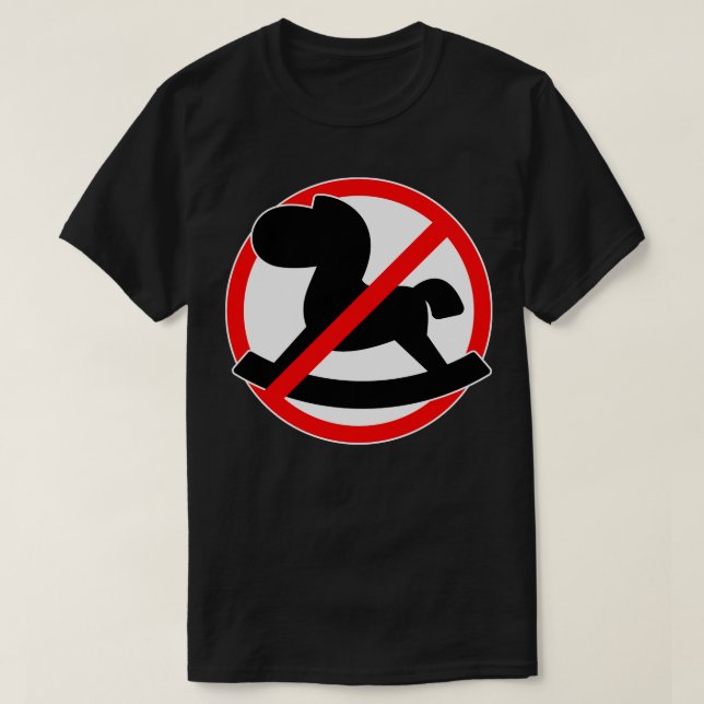 Camiseta no permitido caballos swing prohibidos (Diseño del anverso)