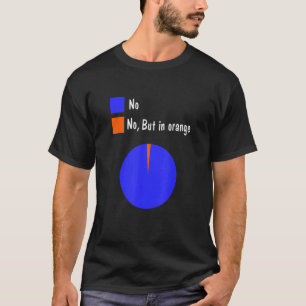 Camiseta No, pero en Naranja Funny Pie Chart Guay Estadísti
