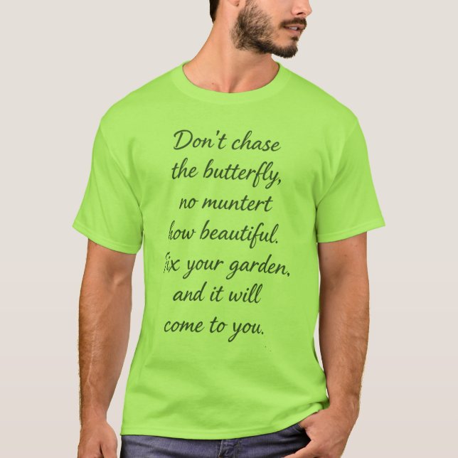 Camiseta No persigas la mariposa (Anverso)