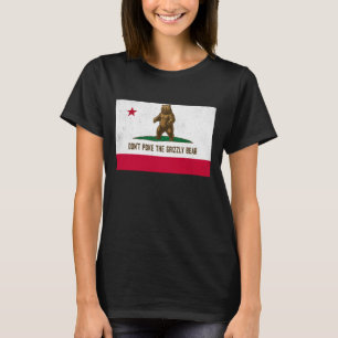 Camiseta No pinches al oso grizzly divertida bandera de Cal
