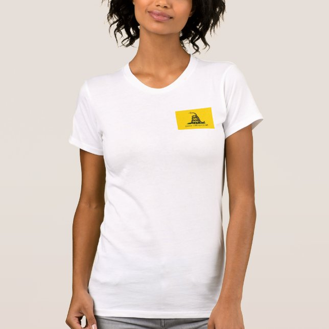 Camiseta No pise en mí - bandera de Gadsden - ven ambos (Anverso)