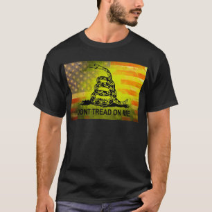 Camiseta No pise en mí la bandera americana de la bandera