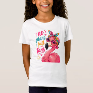 Camiseta No Planes Solo Bronceados - Flamingo Sassy con Gaf