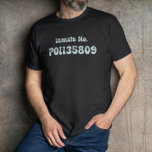 Camiseta No PO 1135809 Tipografía retro<br><div class="desc">Tipografía retro gris azul claro para el famoso recluso no,  PO1135809.</div>