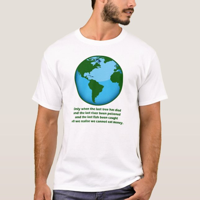 Camiseta No podemos comer el dinero (Anverso)