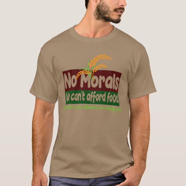 Camiseta No podemos permitirnos comida amigos (Anverso)