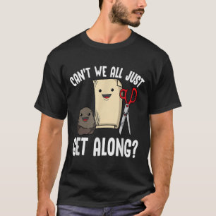 Camiseta ¿No podemos todos por las tijeras de papel de Rock