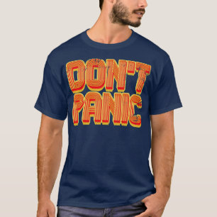 Camiseta No pongas en pánico el texto retro vintage