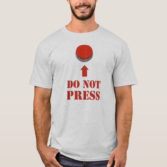 Camiseta No presione el botón rojo (Anverso)