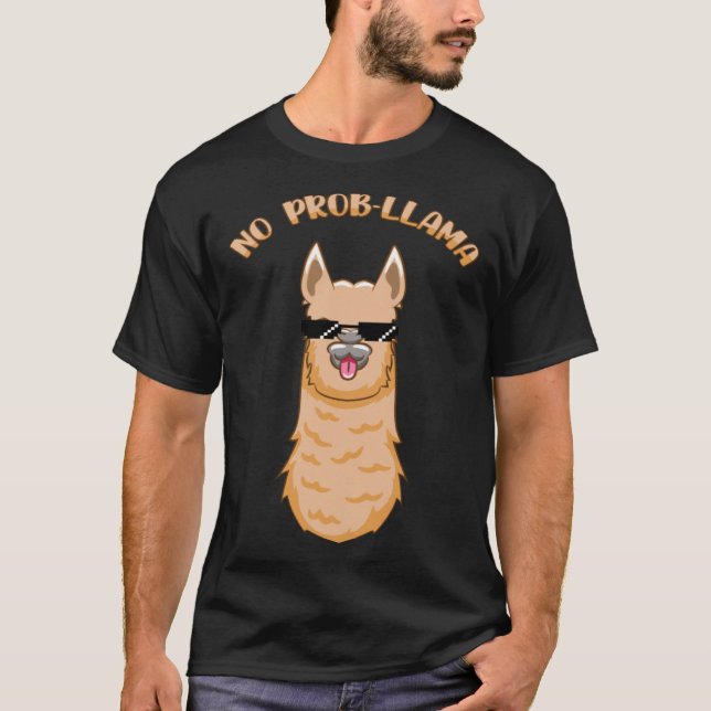 Camiseta No Pro Llama animal genial (Anverso)