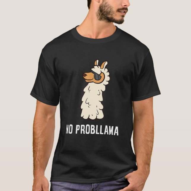 Camiseta No Prob-Llama Alpaca No Prob Llama Prob Llama (Anverso)