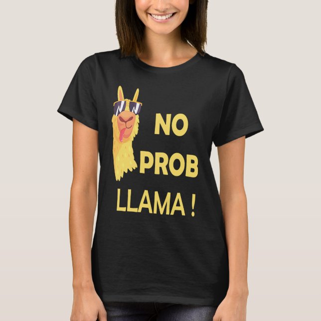 Camiseta No Prob Llama Cute Llama & Alpaca (Anverso)