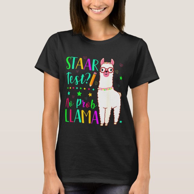Camiseta No Prob Llama Funny Teacher Exam Test Day (Anverso)