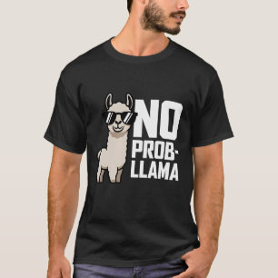 Camiseta No Prob-Llama Gafas de Sol Divertidas Llama Dibujo
