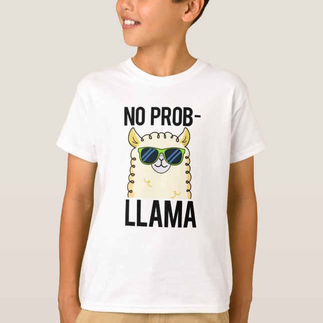 Camiseta No-Prob-Llama Graciosa Guay Llama Pun (Anverso)