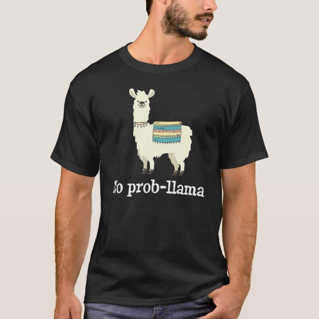 Camiseta No prob llama llama alpaca (Anverso)
