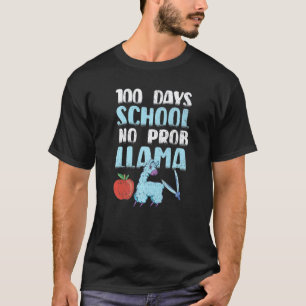 Camiseta No Prob llama Maestro Y Estudiante 100 Días de Col