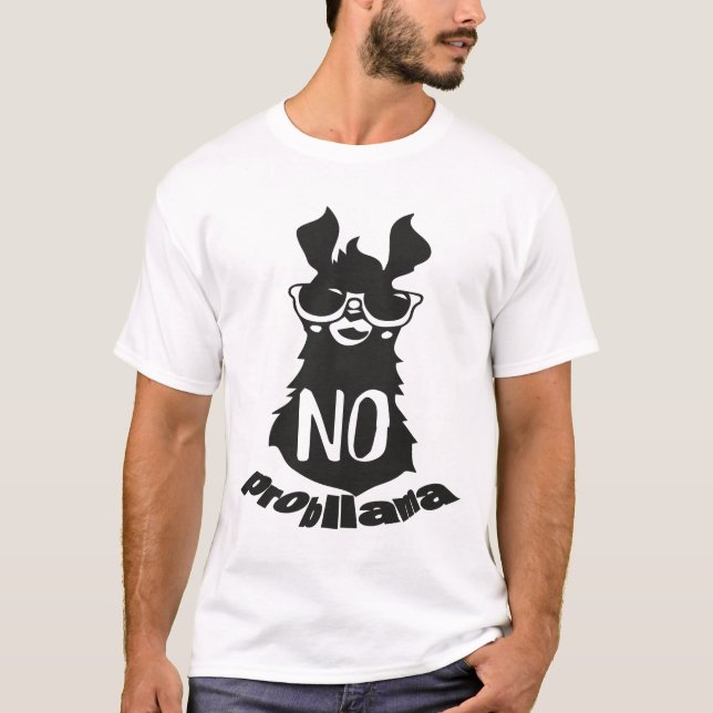 Camiseta No Prob Llama, No Probllama, No Prob-Llama (Anverso)