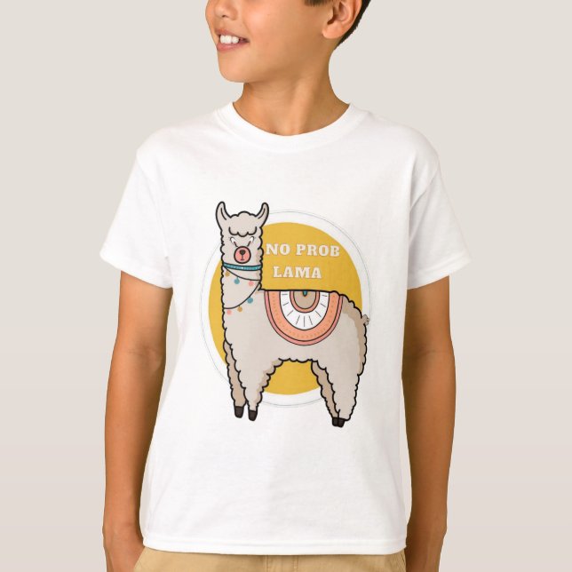 Camiseta No problem llama (Anverso)