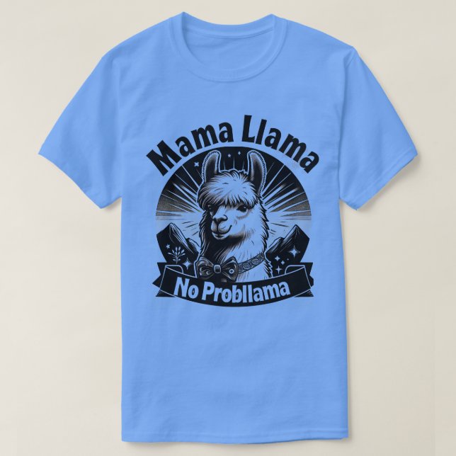 Camiseta NO PROBLLAMA Retro Funny Llama Alpaca Gráfico (Diseño del anverso)