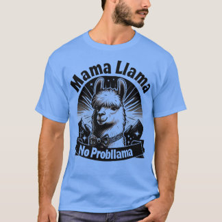 Camiseta NO PROBLLAMA Retro Funny Llama Alpaca Gráfico