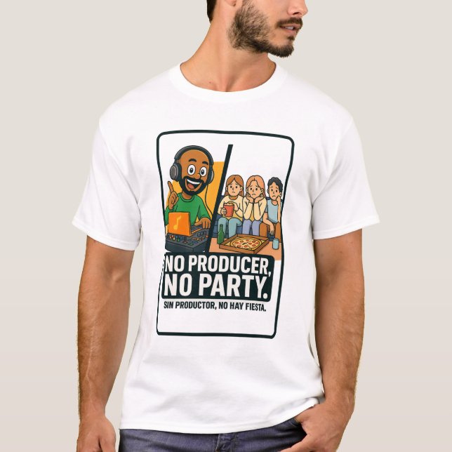 Camiseta No Producer, No Party – Music Producer T-Shirt (Anverso)