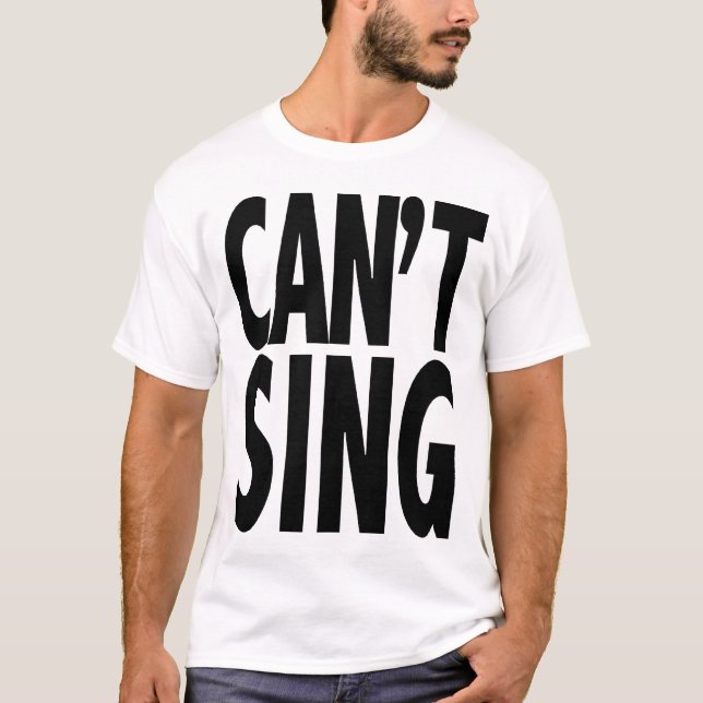 Camiseta No puede cantar (Anverso)