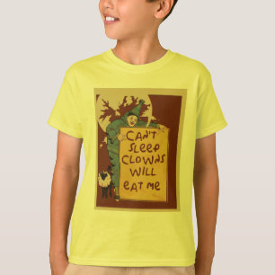 Camiseta No puede dormir los payasos me comerá