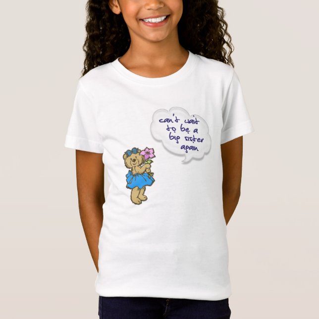 Camiseta no puede esperar para ser una hermana grande otra (Anverso)