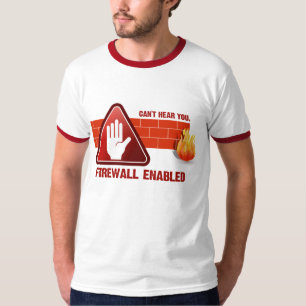Camiseta No puede oírle. Cortafuego permitido