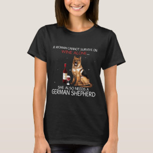 Camiseta No Puede Sobrevivir Con El Vino Que También Necesi