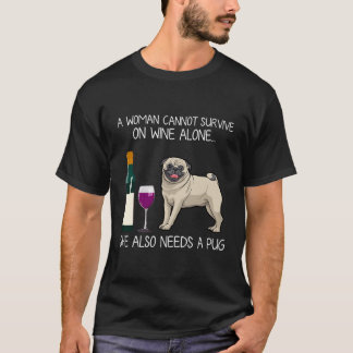 Camiseta No Puede Sobrevivir Solo Con El Vino Que También N