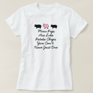 Camiseta No puede tener apenas uno, mini cerdos