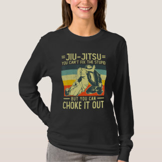 Camiseta No Puedes Arreglar Estúpido Vintage BJJ Jitsu Bras
